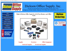 Tablet Screenshot of dicksonofficesupply.com